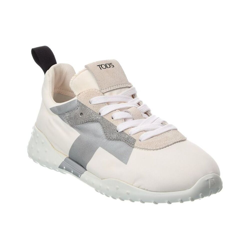 Tod’S Sportiva Canvas & Suede Sneaker, White